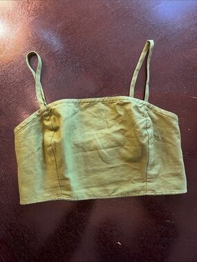 Gap Linen/Cotton Rounded Crop Top